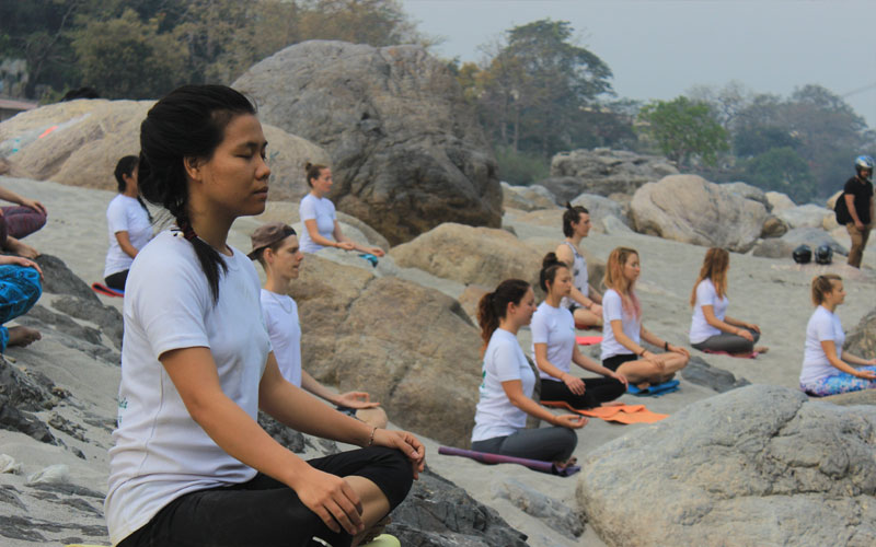 Meditation on Ganga Beach