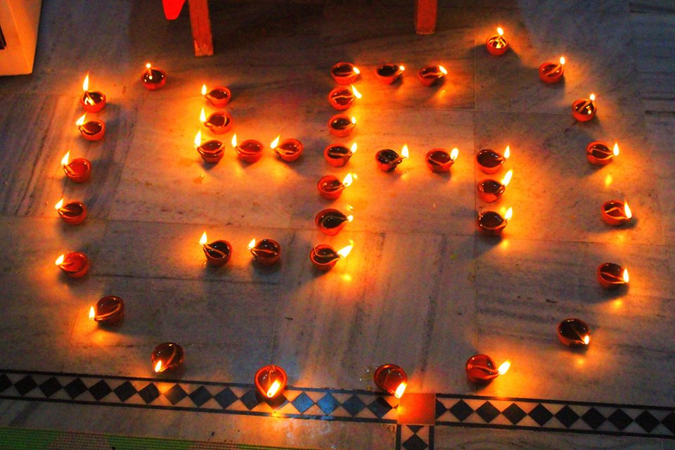 rishikul yogshala diwali celebration in india