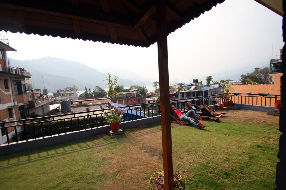 Rishikul Yogshala Nepal Terrace Pic