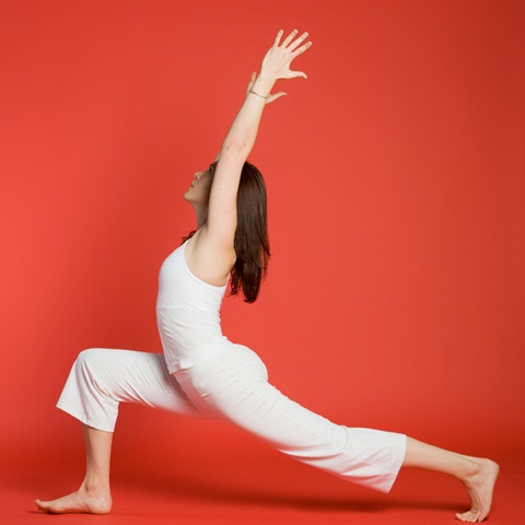 Virabhadrasana Modification Yoga with Weights