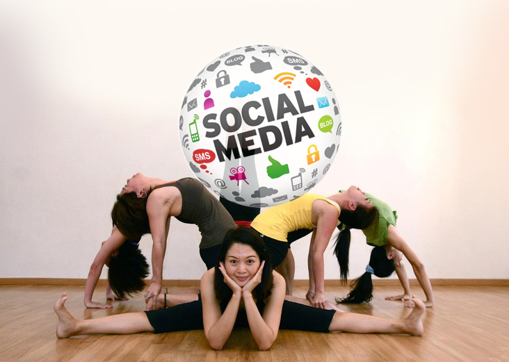 Yoga on social media network