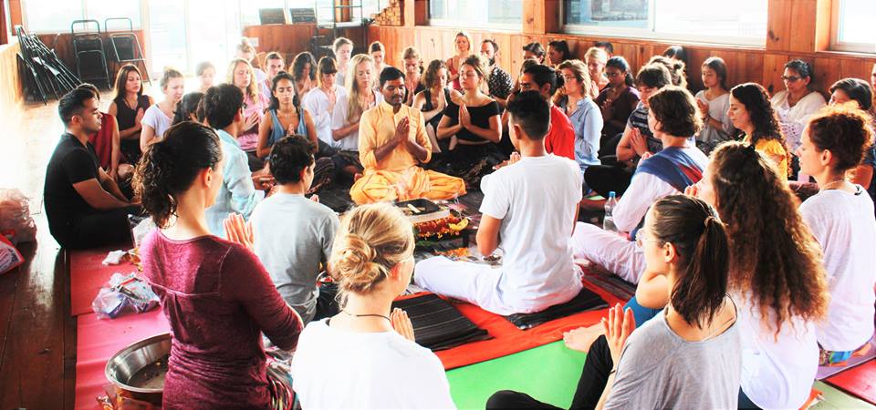yoga teacher training course octobe opening ceremony in rishikul yogshala